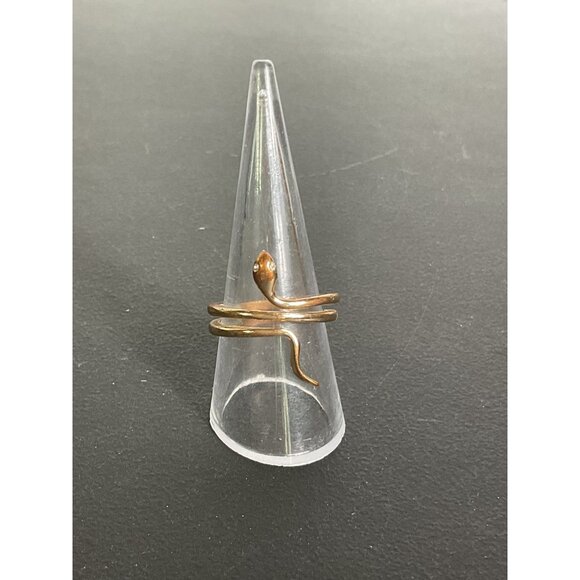 Vintage Copper Snake Wrap Ring Adjustable - Picture 1 of 4